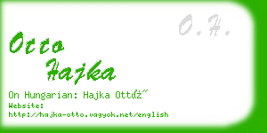 otto hajka business card